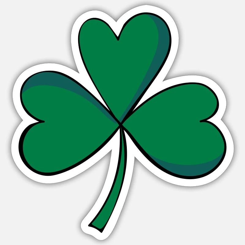 Clover - Sticker size S (10 x 10 cm) - white matte