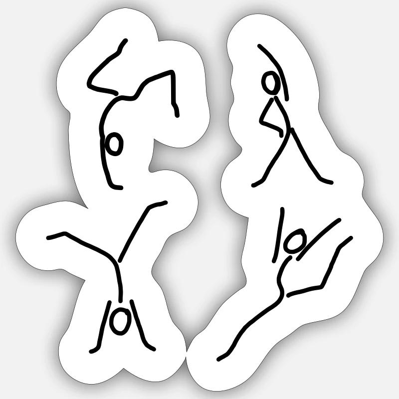 iYpsilon Lebensfreude Group - Sticker Größe S (10 x 10 cm) - Mattweiß