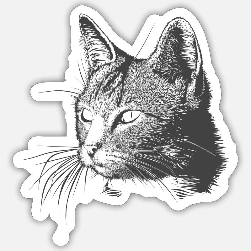 Katze Sticker Größe S (10 x 10 cm)
