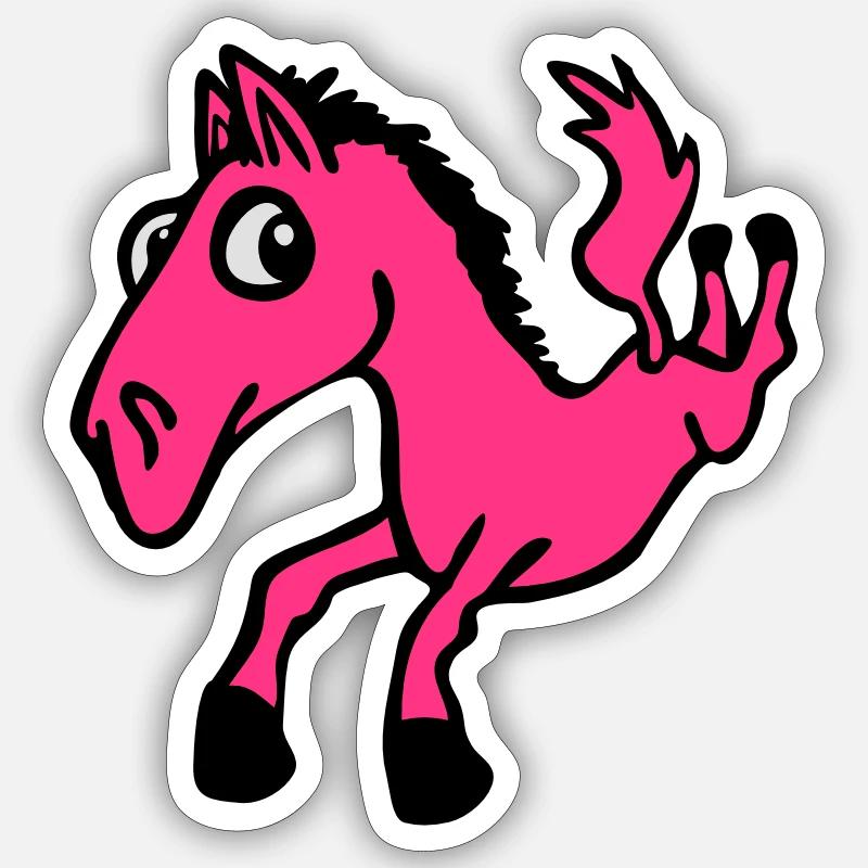Cheval Crass Sticker taille S (10 x 10 cm)