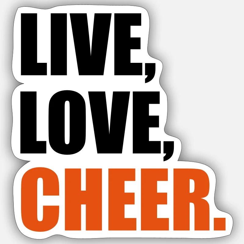 cheerleader - Sticker Größe S (10 x 10 cm) - Mattweiß