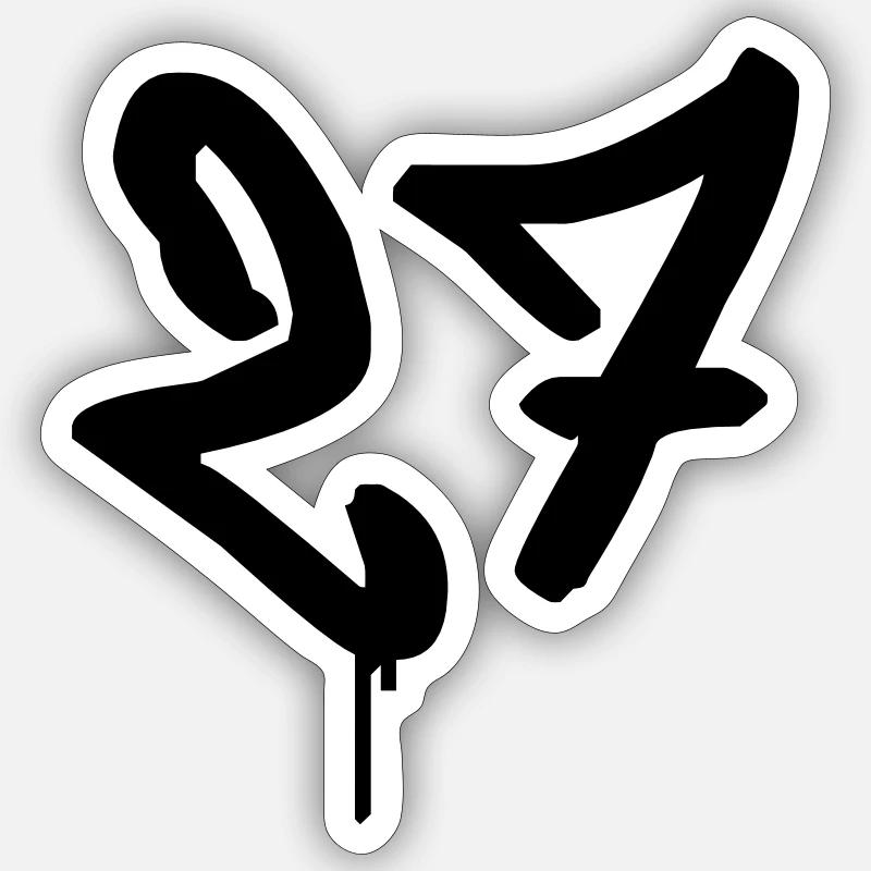 Graffiti: 27 Sticker taille S (10 x 10 cm)