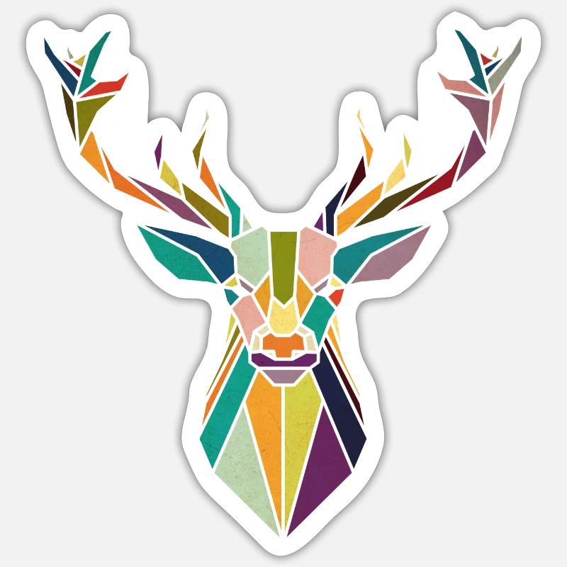 deer - Sticker size S (10 x 10 cm) - white matte