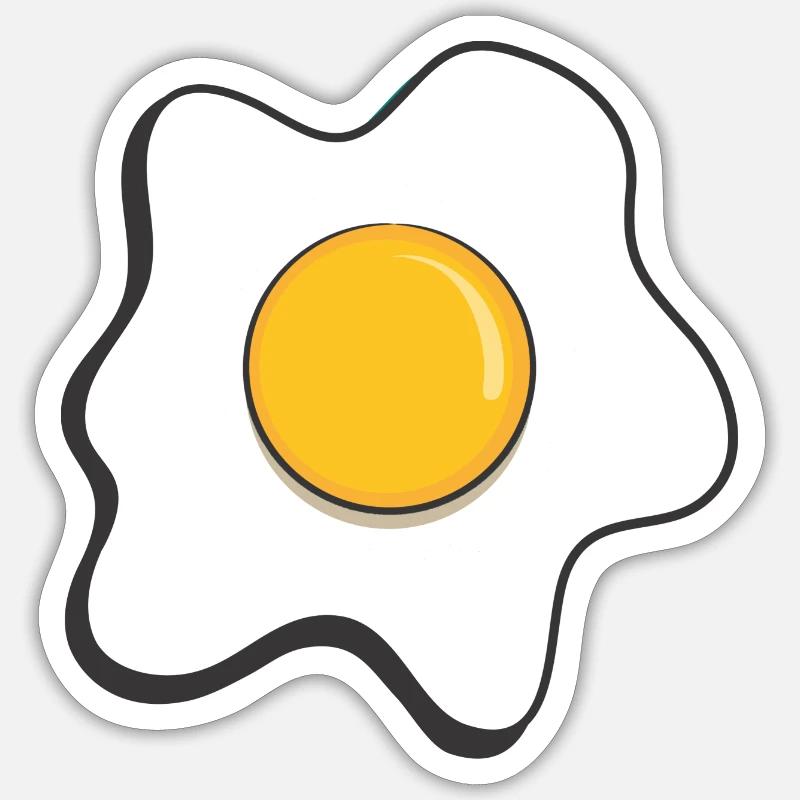 fried egg Sticker size S (10 x 10 cm)