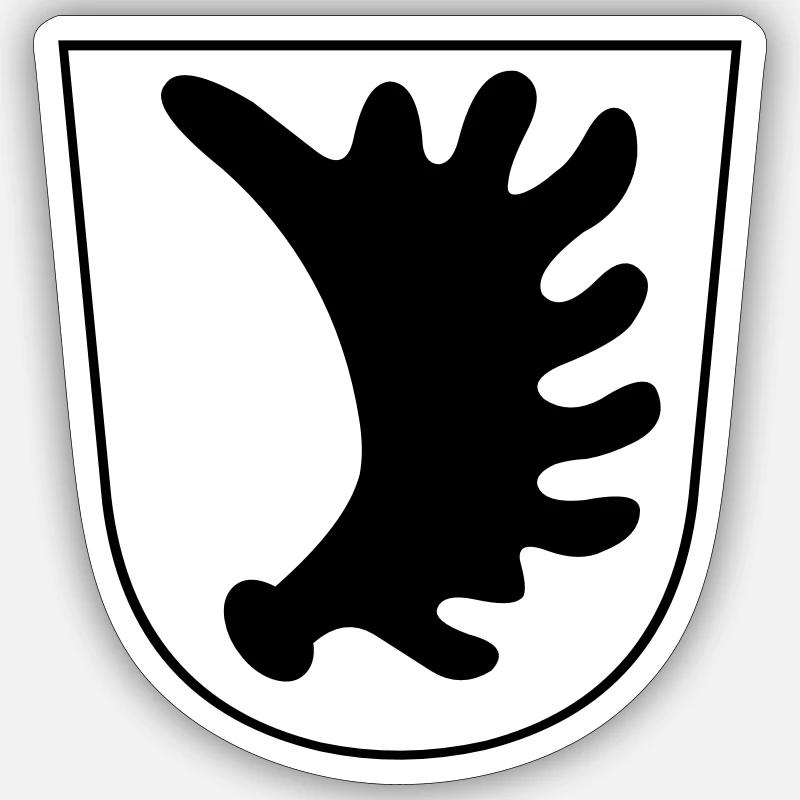 Elchschaufel - Sticker taille S (10 x 10 cm) - blanc mat