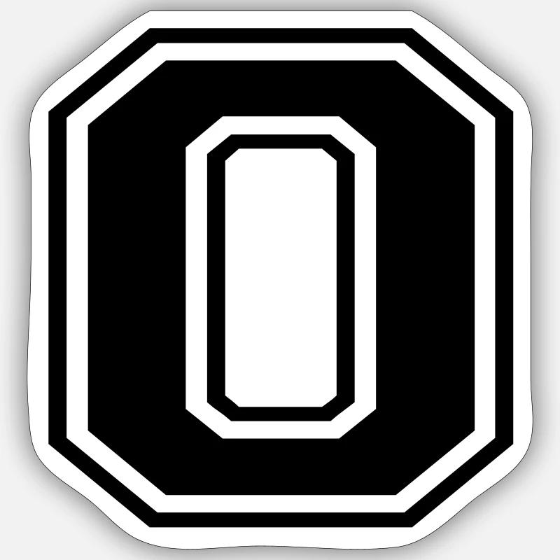 o - Sticker Größe S (10 x 10 cm) - Mattweiß