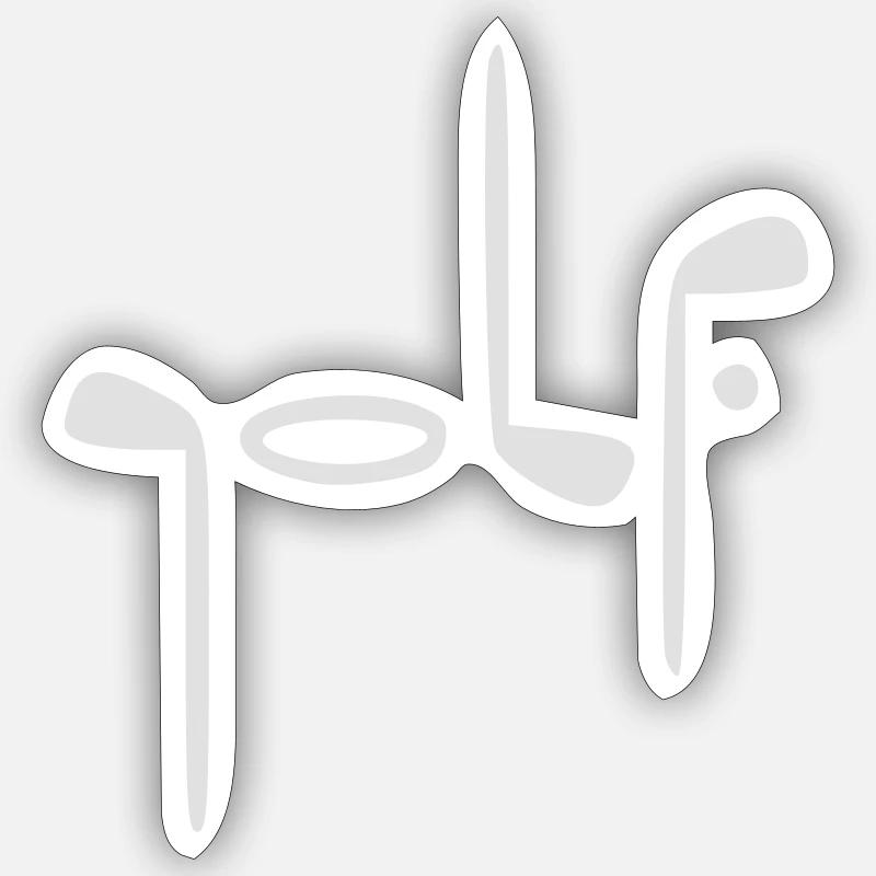golf - Sticker Größe S (10 x 10 cm) - Mattweiß
