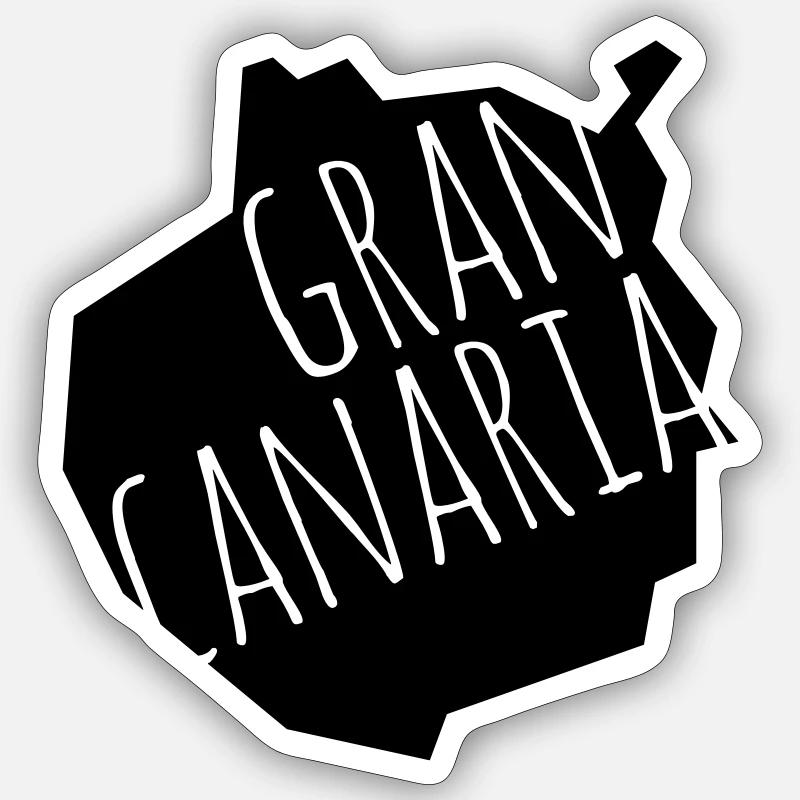 Gran Canaria - Sticker Größe S (10 x 10 cm) - Mattweiß