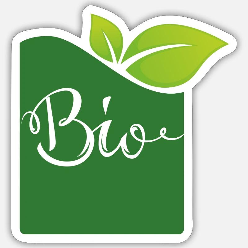 bio - Sticker Größe S (10 x 10 cm) - Mattweiß