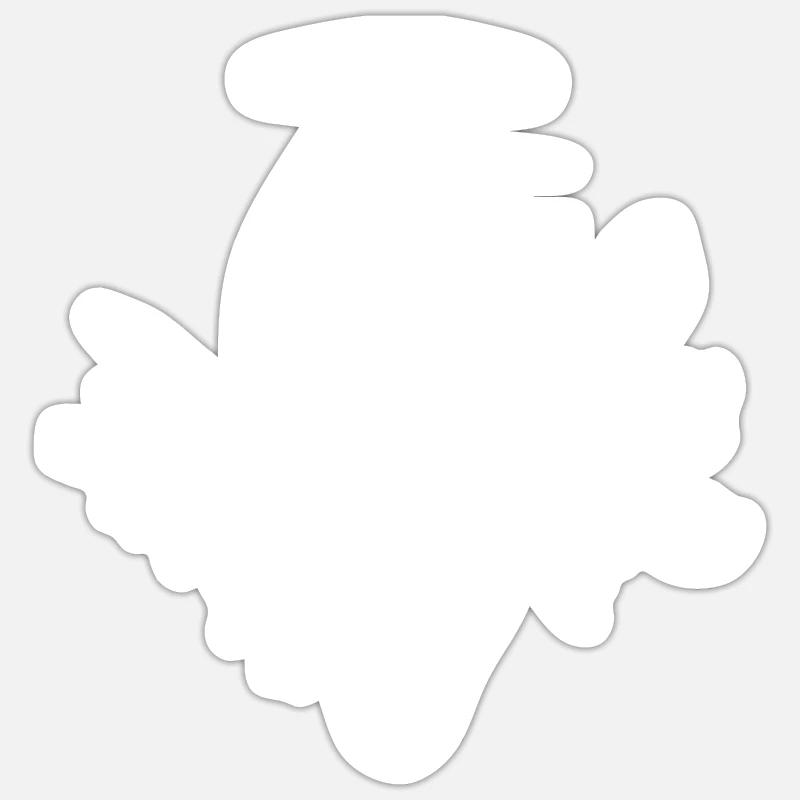 Ange noir - Sticker taille S (10 x 10 cm) - blanc mat