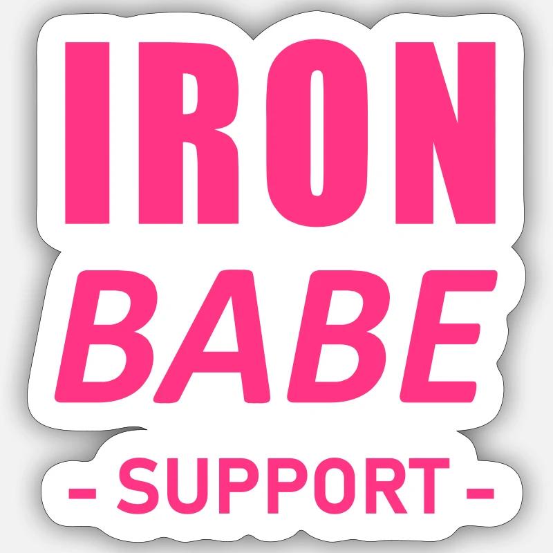 Prise en charge d’IRONBABE - Sticker taille S (10 x 10 cm) - blanc mat