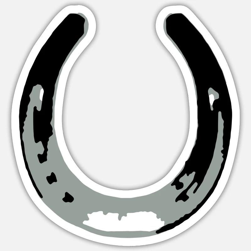 1 fer à cheval 2C XL Sticker taille S (10 x 10 cm)
