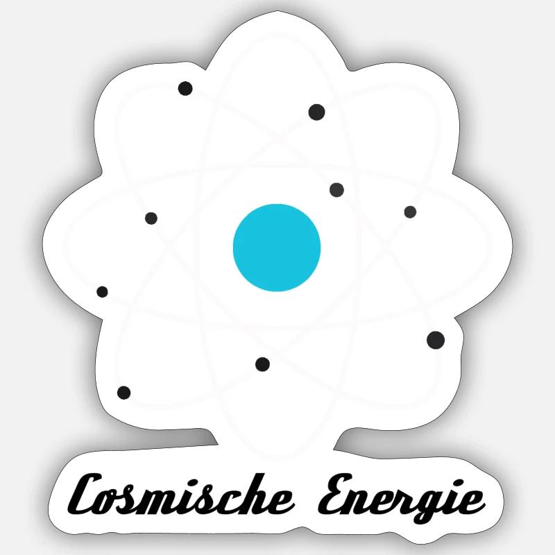 Cosmische Energie Atom Quantum Physik - Sticker Größe S (10 x 10 cm) - Mattweiß