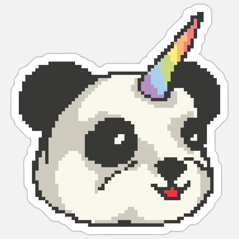 PandaCorn - Sticker size S (10 x 10 cm) - white matte