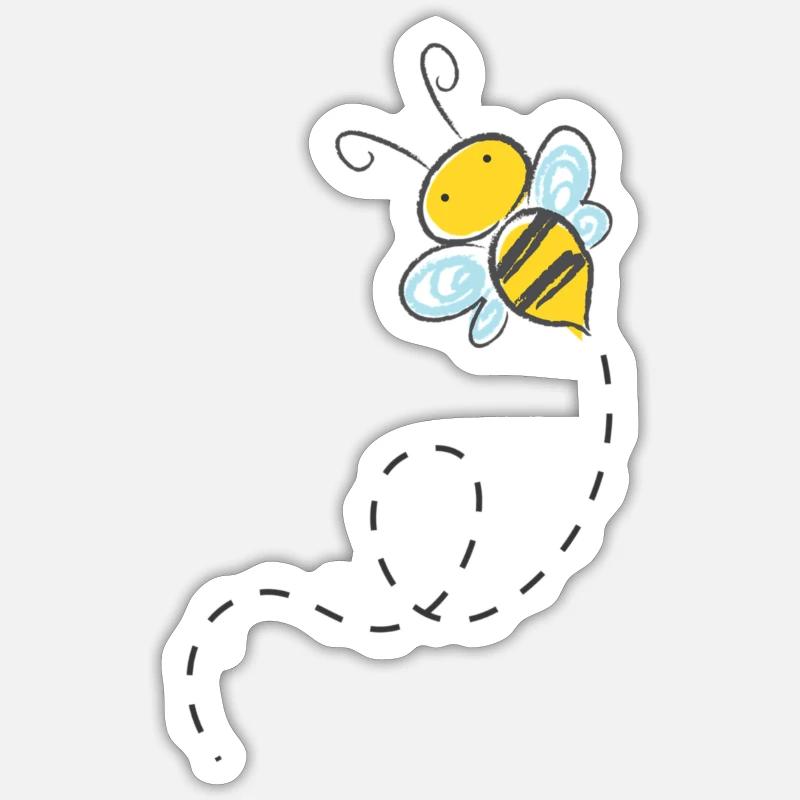 Summ Summ Biene - Sticker Größe S (10 x 10 cm) - Mattweiß