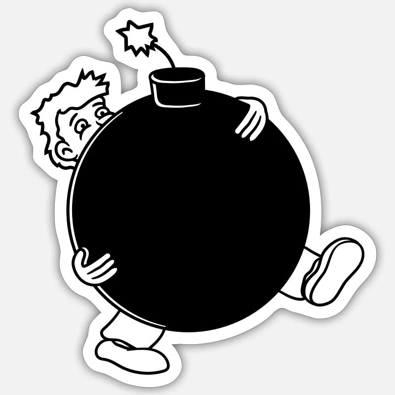 explosion bombe explodieren tnt dynamit gefaehrlic Sticker Größe S (10 x 10 cm)