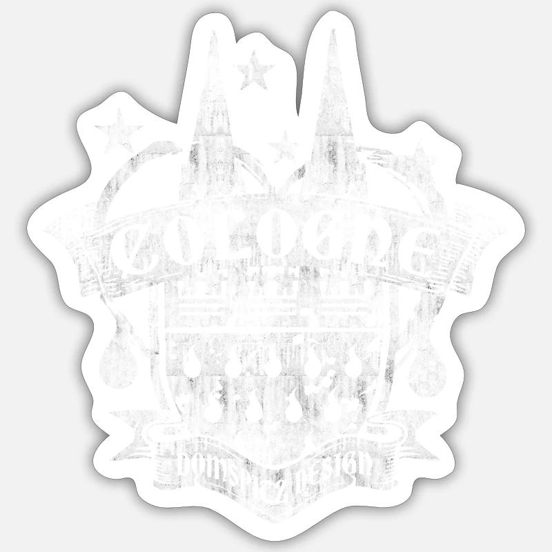 Domspitz Design - Sticker taille S (10 x 10 cm) - blanc mat