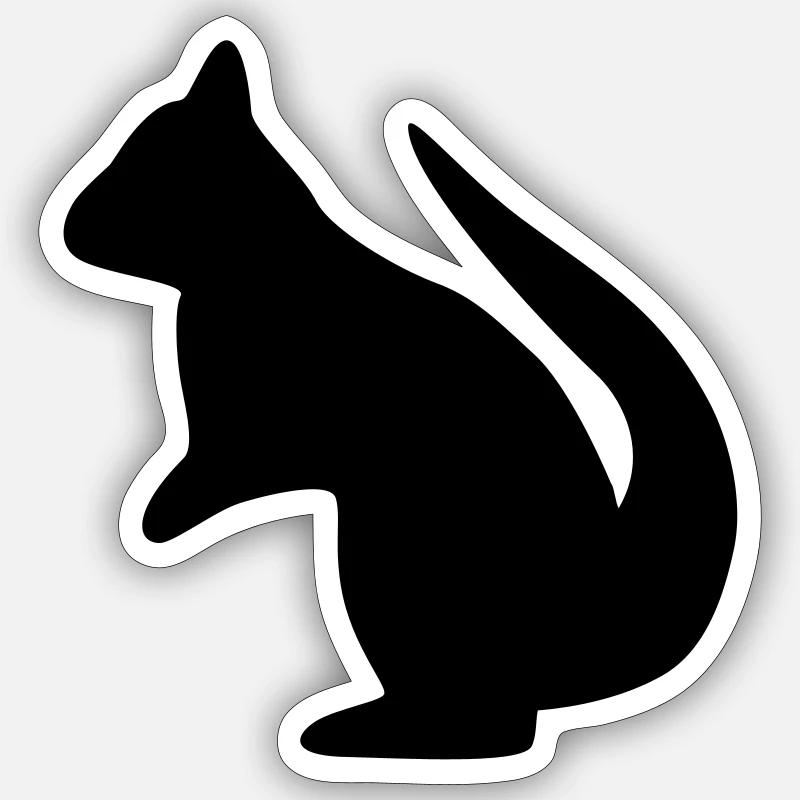 Chipmunk croissant Sticker size S (10 x 10 cm)