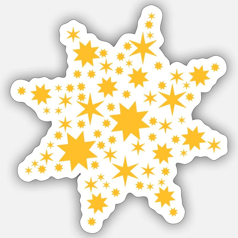 Étoiles - Sticker taille S (10 x 10 cm) - blanc mat