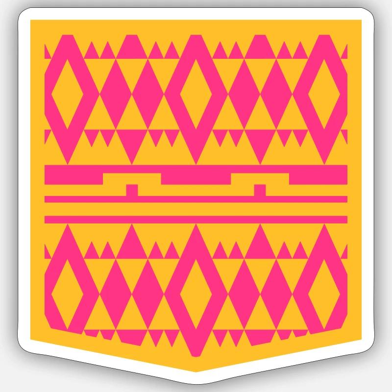 Breast pocket hipster - Sticker size S (10 x 10 cm) - white matte