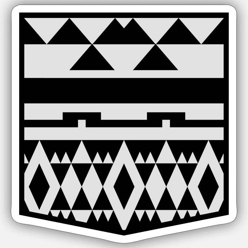 Brusttasche Hipster - Sticker Größe S (10 x 10 cm) - Mattweiß