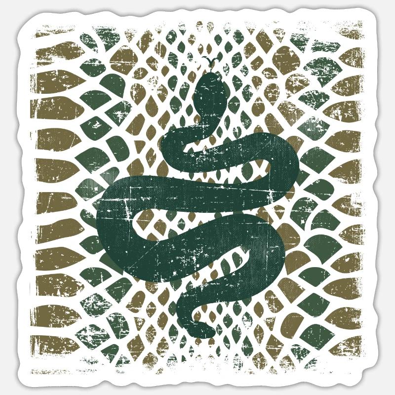 Snake Pattern Vintage Corn Snake Animal Gift Sticker size S (10 x 10 cm)