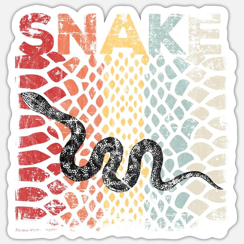 Snake Pattern Vintage Corn Snake Animal Gift Sticker size S (10 x 10 cm)