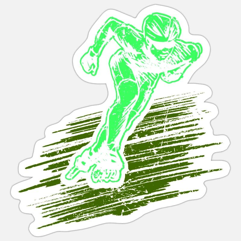inline skates - Sticker size S (10 x 10 cm) - white matte