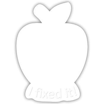 I fixed it Apple, funny design - Sticker size S (10 x 10 cm) - white matte - Front