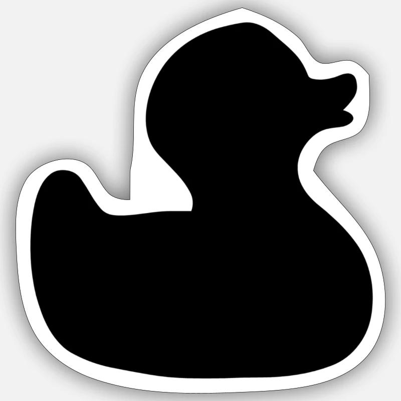 duck - Sticker size S (10 x 10 cm) - white matte