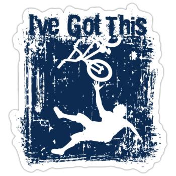 Bike Tour Time Bike MTB Road Bike Tour Gift - Sticker size S (10 x 10 cm) - white matte - Front