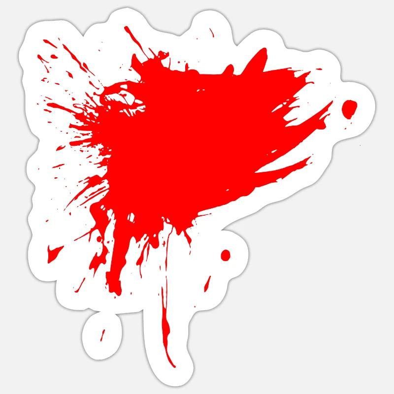 Fleck Farbe Gespritzt rot Design Schmutz schmutzig Sticker Größe S (10 x 10 cm)