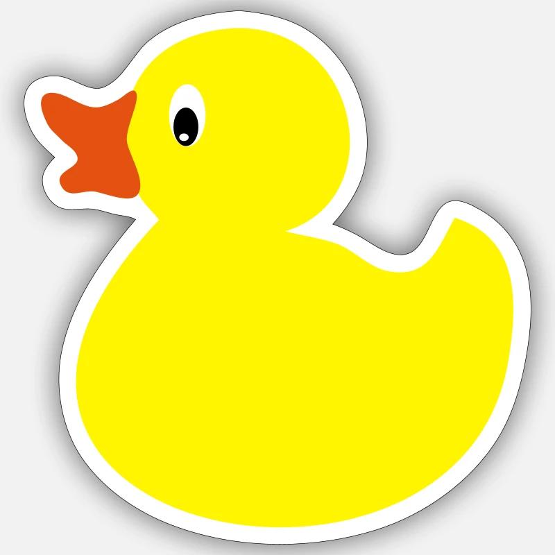 rubber duck - Sticker size S (10 x 10 cm) - white matte