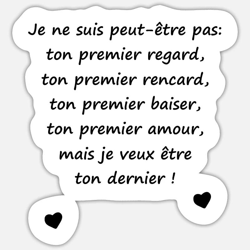 Dernier Amour - Sticker taille S (10 x 10 cm) - blanc mat
