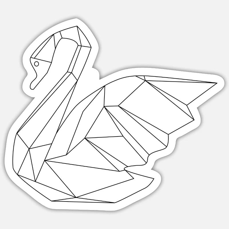Swan - Sticker size S (10 x 10 cm) - white matte