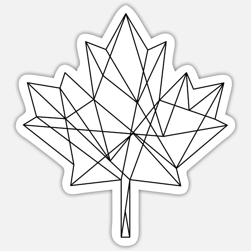 Feuilles d’érable - Sticker taille S (10 x 10 cm) - blanc mat