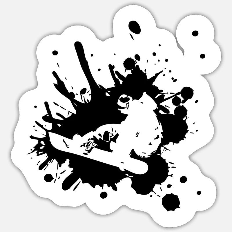 Snowboarder Sticker Größe S (10 x 10 cm)