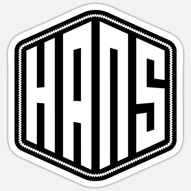 Hans - Sticker taille S (10 x 10 cm) - blanc mat