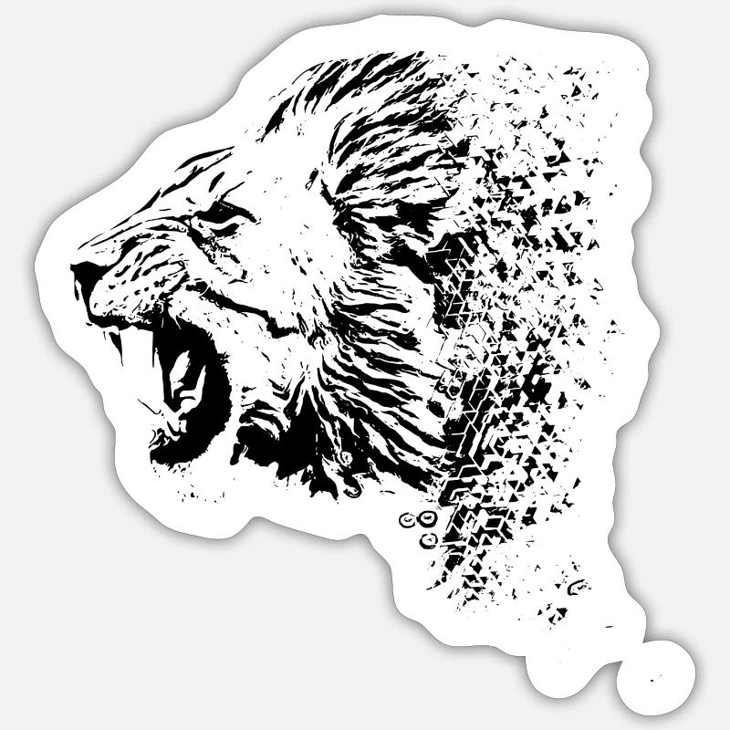 Löwe Sticker Größe S (10 x 10 cm)