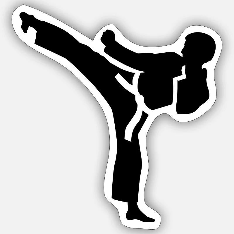 Karate - Sticker size S (10 x 10 cm) - white matte