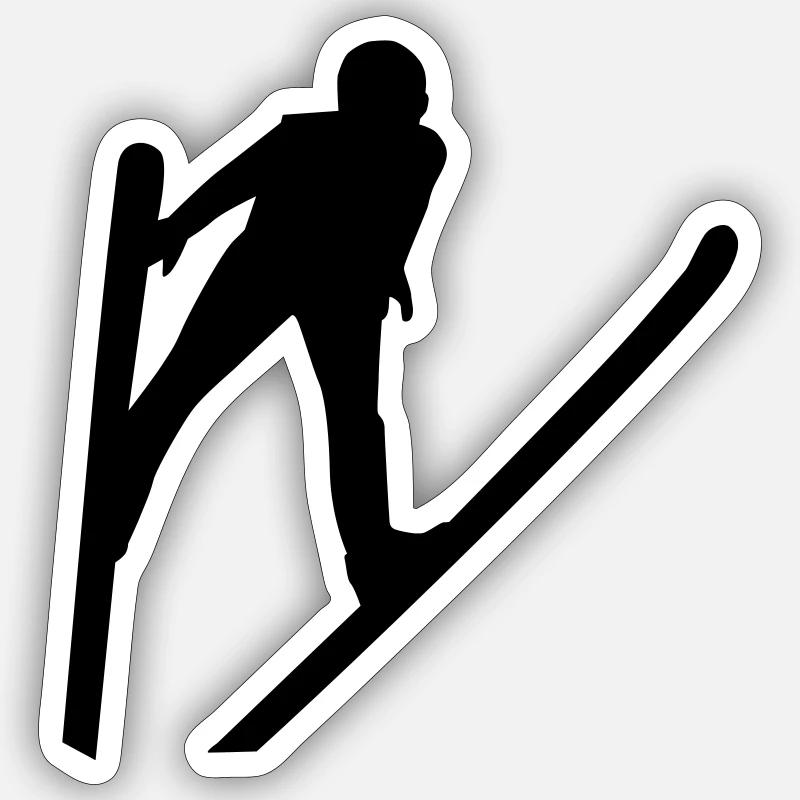 Ski-jumping Sticker size S (10 x 10 cm)