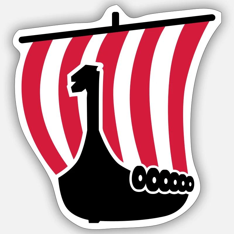 Bateau - Sticker taille S (10 x 10 cm) - blanc mat
