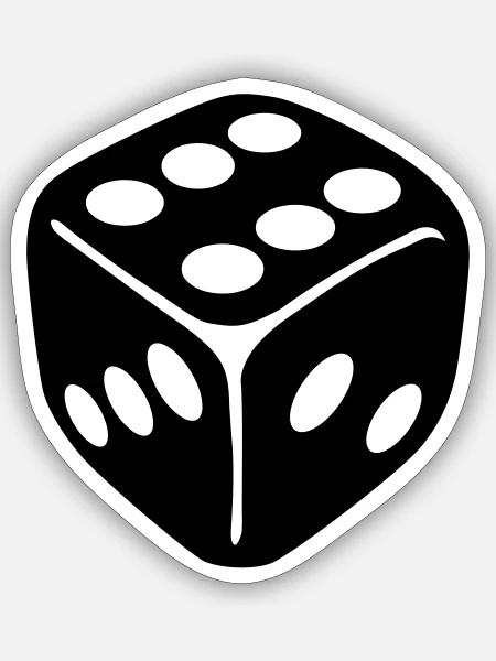 Würfel - Sticker Größe S (10 x 10 cm) - Mattweiß