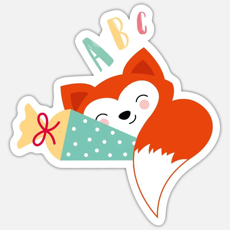 ABC Fuchs Sticker Größe S (10 x 10 cm)