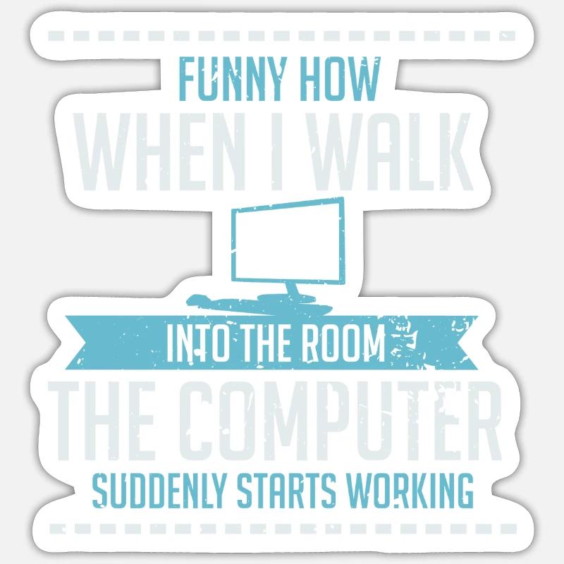 Computer Geek Shirt: Tech Support I Software Sticker Größe S (10 x 10 cm)