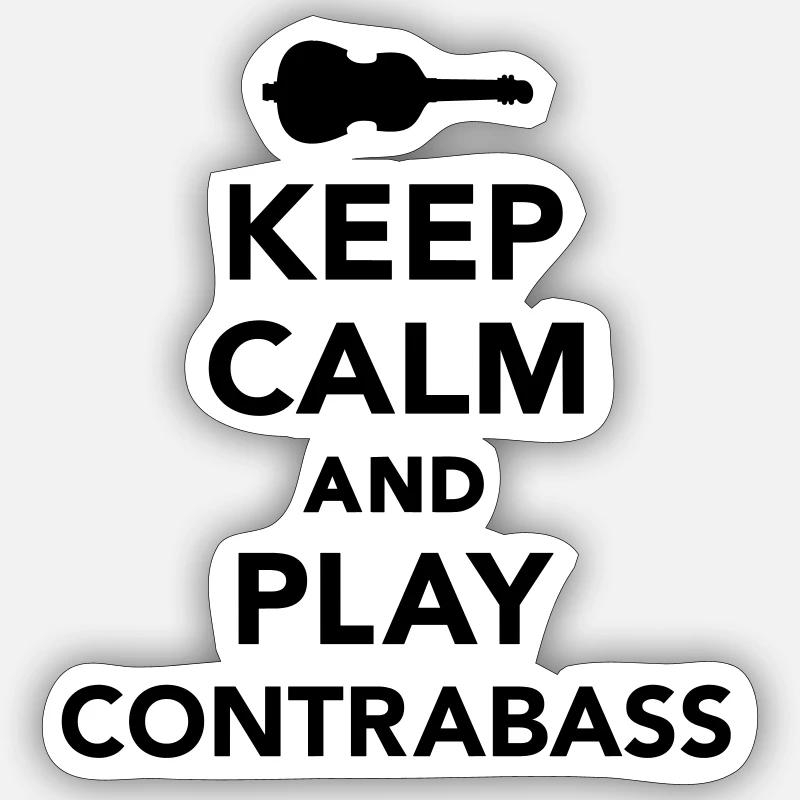 Kontrabass Sticker Größe S (10 x 10 cm)