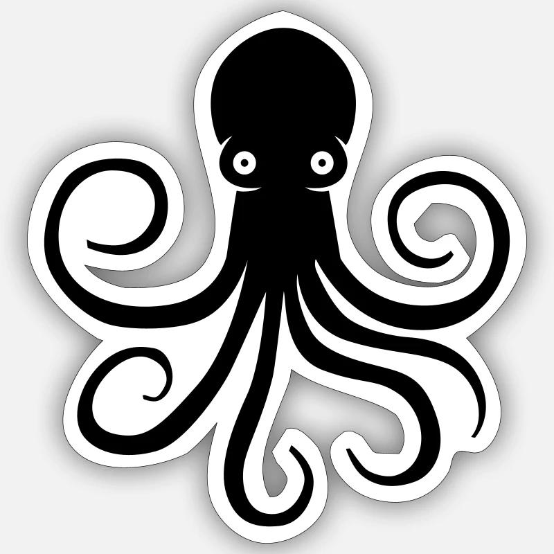 Poulpe Sticker taille S (10 x 10 cm)