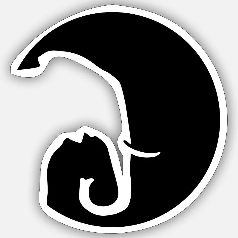 Elephant Sticker size S (10 x 10 cm)