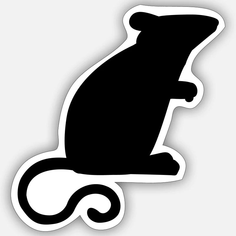 Maus Sticker Größe S (10 x 10 cm)