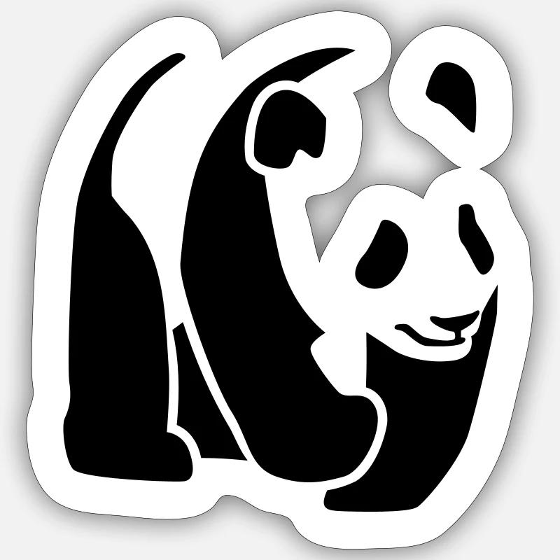 Panda - Sticker size S (10 x 10 cm) - white matte